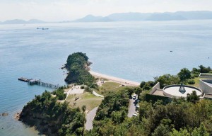 Aerial shot of Tado Ando Museum photographed by Andrew Rowat