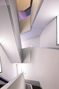 The staircase at the Royal Ontario Museum (ROM), Toronto, Canada.