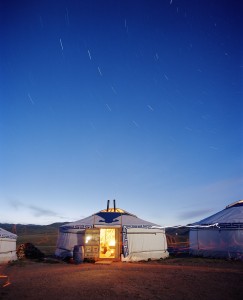 Mongolia Ger Star Trails