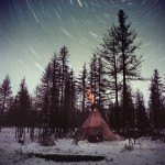 Mongolian Urtz Winter Star Trails