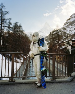 Ape Snowboarder at the Matterhorn