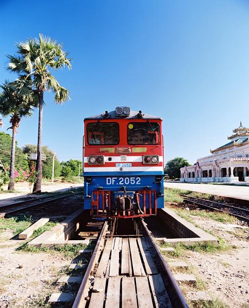 The Bagan Railway Station in Myanmar.
