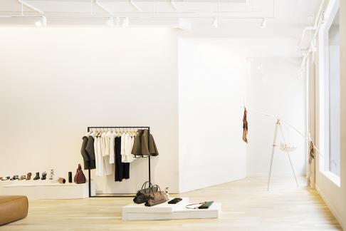 The flagship store for fashion brand Maiyet at 16 Crosby Street, New York City.