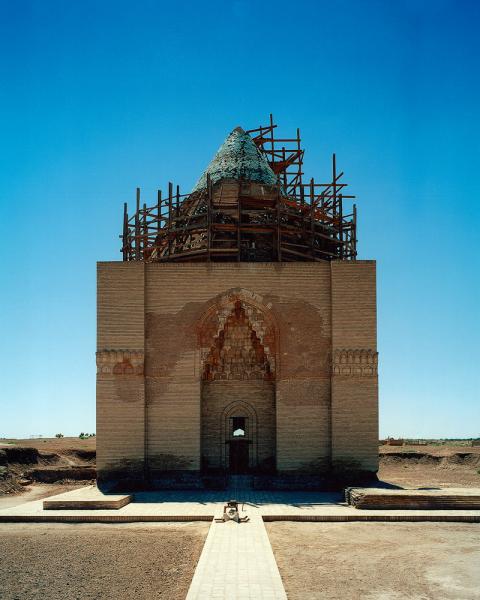 The Soltan Tekeş Mausoleum in Konye Urgench, Uzbekistan.
